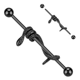 Cool! Snake Wrapped Surgical Steel Industrial Barbells