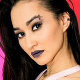 Epoxy Covered CZ Ferido Ball Curve Barbell Eyebrow Rings Daith