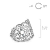 Filigree Butterfly with Flush Prong Set CZ  Non Piercing Earring Cuff Tragus