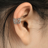 Filigree Butterfly with Flush Prong Set CZ  Non Piercing Earring Cuff Tragus