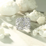 Filigree Butterfly with Flush Prong Set CZ  Non Piercing Earring Cuff Tragus