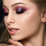 14K Solid Gold 6 mm CZ Paved Flat Dome Dermal Anchor Top