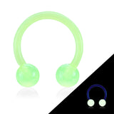 Glow In The Dark Flexible Horseshoe Circular Barbell Tragus Cartilage