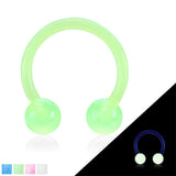Glow In The Dark Flexible Horseshoe Circular Barbell Tragus Cartilage