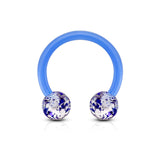 All Acrylic Flexible Glitter Ball Horseshoe Circular Barbell Tragus Cartilage
