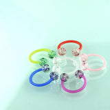 All Acrylic Flexible Glitter Ball Horseshoe Circular Barbell Tragus Cartilage