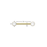 Pair Titanium Threadless Push In Pearl Set Nipple Barbell