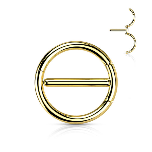 Pair Surgical Steel Dual Hinge Nipple Rings