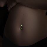 3 Pc Glow In The Dark Balls Pregnancy Bio Flex Barbell Navel Belly Button Ring