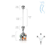Baby Elephant Pregnancy BioFlex Barbell Navel Belly Button Ring