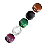 Pair Concave Saddle Glass Double Flare Ear Plugs