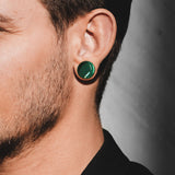 Pair Concave Saddle Glass Double Flare Ear Plugs