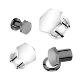 1 Pc Flat Hexa Single Flare Flesh Tunnels Plugs