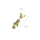 1 Pc Nut & Bolt / Hexagon Screw Head Fake Plug Earring
