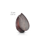 Pair Organic Sono Wood Tear Drop Double Flared Saddle Plugs
