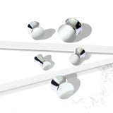 Pair Hand Polished Solid Steel Double Flared Saddle Plugs
