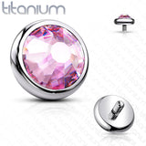 Implant Titanium Flat CZ Dermal Anchor Top 16G