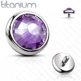 Implant Titanium Flat CZ Dermal Anchor Top 16G