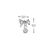 Titanium Threadless Push In Bowtie Top For Lip Cartilage Helix Belly