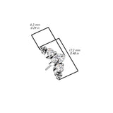 Titanium Threadless Push In Marquise CZ Replacement Top Belly Lip