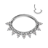 High Quality Precision Oval HInged Segment Ring With Facing CZ