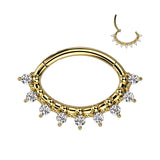 High Quality Precision Oval HInged Segment Ring With Facing CZ