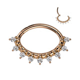 High Quality Precision Oval HInged Segment Ring With Facing CZ