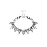 High Quality Precision Oval HInged Segment Ring With Facing CZ