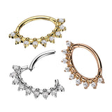 High Quality Precision Oval HInged Segment Ring With Facing CZ