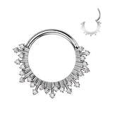 High Quality Precision CZ Fan Hinged Segment Ring Daith Septum