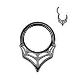 Web Hinged Segment Hoop Ring for Nose Ear Lobe Helix