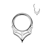Web Hinged Segment Hoop Ring for Nose Ear Lobe Helix