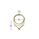 Web Hinged Segment Hoop Ring for Nose Ear Lobe Helix