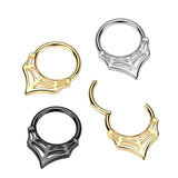 Web Hinged Segment Hoop Ring for Nose Ear Lobe Helix