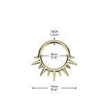 Spikes Hinged Segment Hoop Ring for Nose Ear Lobe Helix
