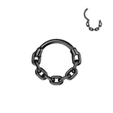 Chain Link Hinged Segment Hoop Ring for Nose Lobe Helix