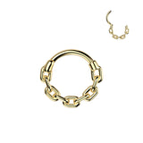 Chain Link Hinged Segment Hoop Ring for Nose Lobe Helix