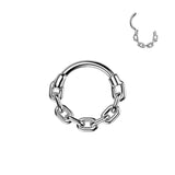 Chain Link Hinged Segment Hoop Ring for Nose Lobe Helix
