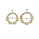 Chain Link Hinged Segment Hoop Ring for Nose Lobe Helix
