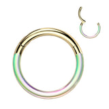 Titanium Hinged Segment Hoop Ring Photochromic For Nose Septum Cartilage