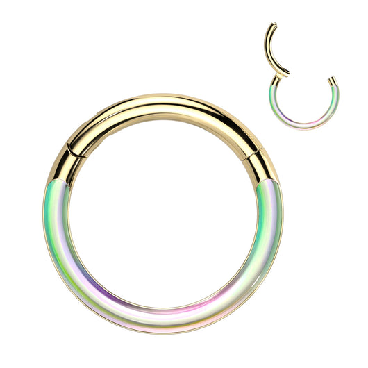 Titanium Hinged Segment Hoop Ring Photochromic For Nose Septum Cartilage
