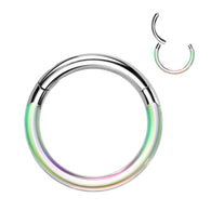 Titanium Hinged Segment Hoop Ring Photochromic For Nose Septum Cartilage