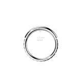 Titanium Hinged Segment Hoop Ring Square CZs For Nose Septum Cartilage