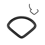 Titanium Hinged Segment Hoop Ring Chevon For Nose Septum Cartilage