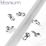Titanium Internally Threaded 3 Hole Dermal Anchor Base