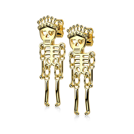 Pair Halloween Skeleton Dangle Earrings