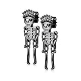 Pair Halloween Skeleton Dangle Earrings