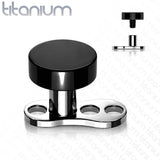 Set Of Titanium Flat Round Top Titanium Dermal Anchor With Base