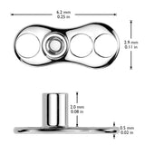 Set Of Titanium Bezel Set CZ Dermal Anchor & Titanium Base