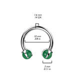 Implant Titanium Claw Set Natural Stone Horseshoe